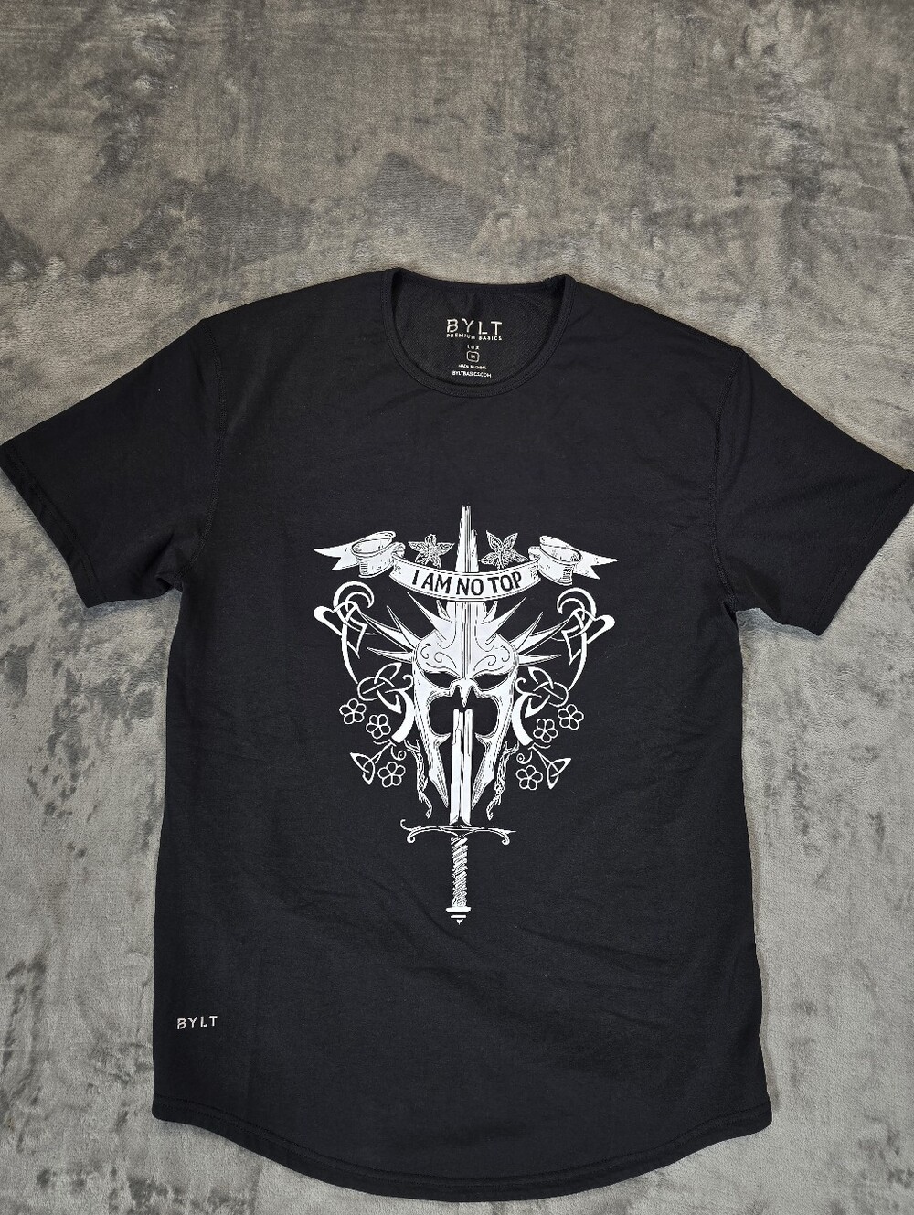 BYLT Premium Basics Lux Graphic T Shirt Size Medium Black
